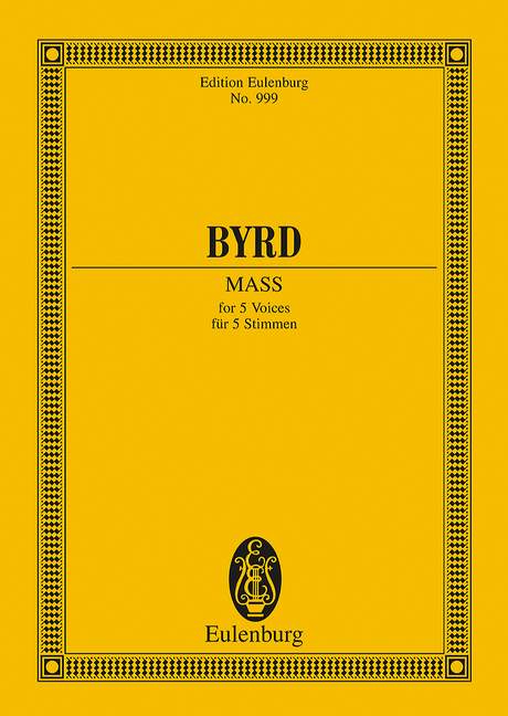 Byrd: Mass in D minor (Study Score) published by Eulenburg